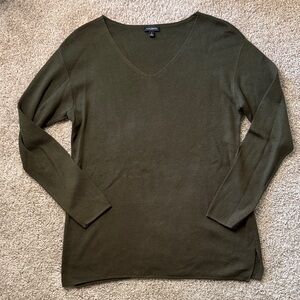 Talbots Forest Green Knit Top